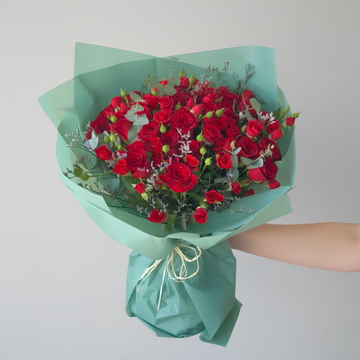 Grand Red Rose Bouquet | Alaya Simfoniya 51 Roses | Same-Day Dubai Delivery