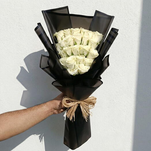Букет белых роз «Вечная грация»