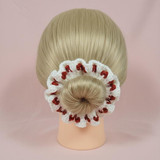 Handmade Crochet Heart Scrunchie ️