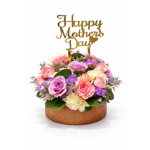 Mother s Day Wooden Box Floral Arrangement