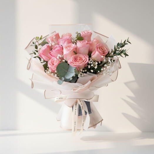 Букет из 12 румяных роз