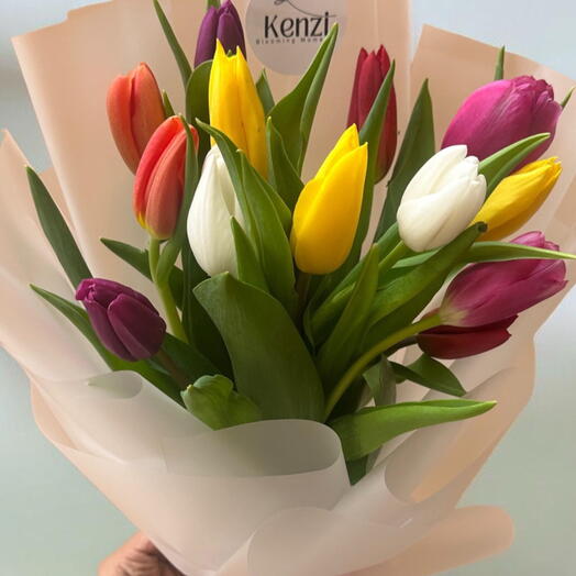 Colorful lilies bouquet