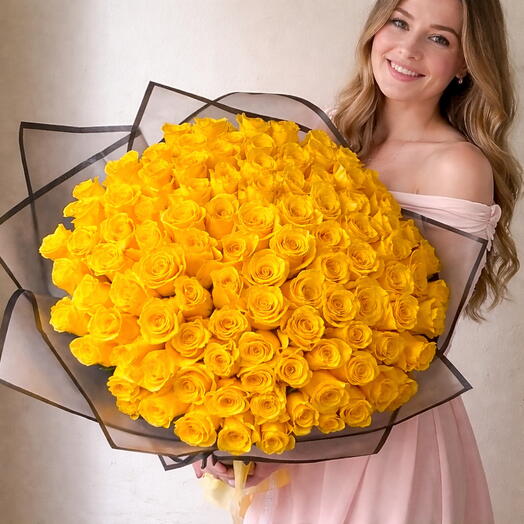 Yellow Rose Bouquet , 101 stems