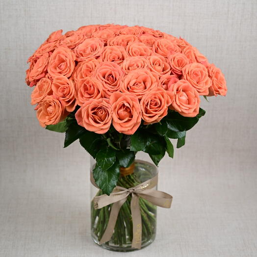 51 Orange Roses Vase-1910