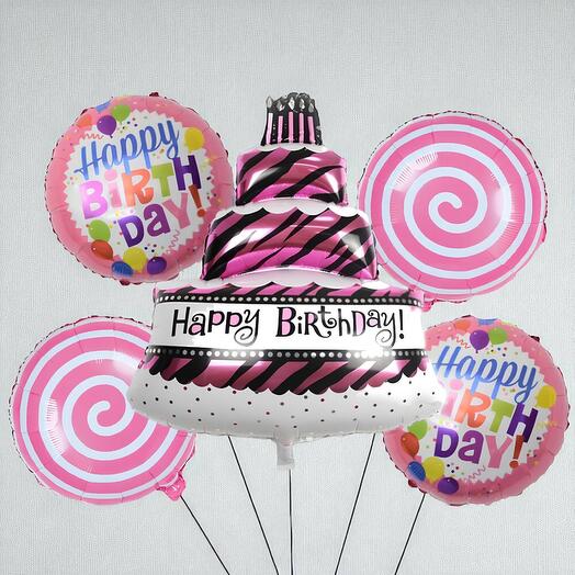 Набор воздушных шаров С днём рождения Торт