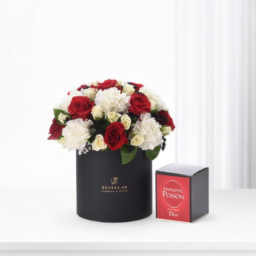 Red Sands Bloom Black Box with Dior Hypnotic Poison Perfume