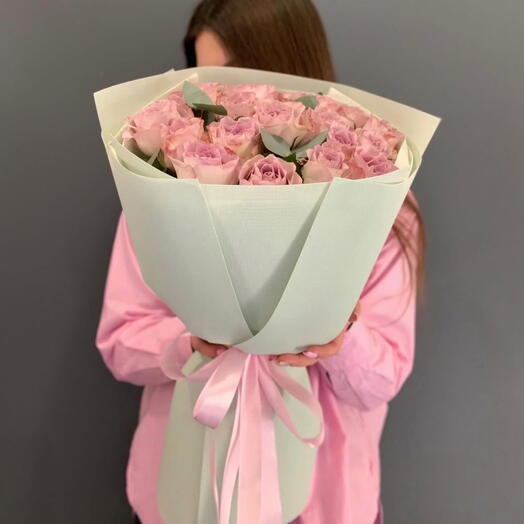 Cher – Букет розовых роз – Подарок для неё на день рождения и годовщину размер