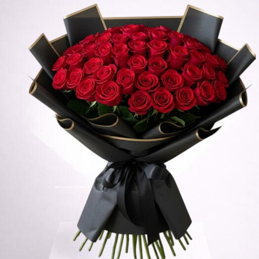 Bouquet luxueux pour anniversaire ou Saint-Valentin, 79 tiges longues de roses rouges