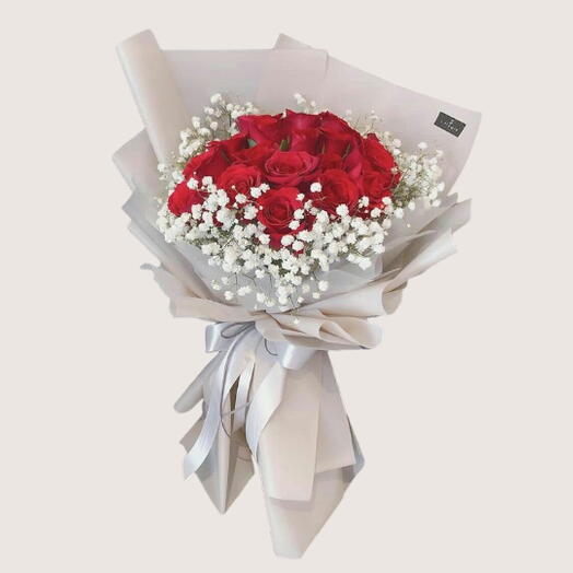 Букет Рубиновый Снегопад