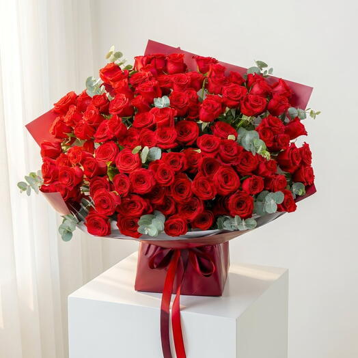 Evermore - Букет из 101 красной розы : Валентиновская коллекция