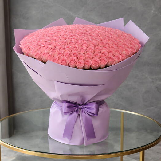 Lavender Pink Rose Dome- 101 Roses