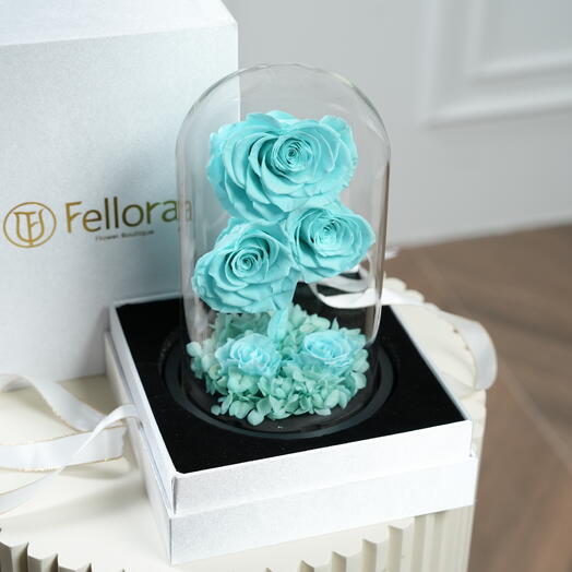 Fellora Premium Turquoise Infinity Roses 7538