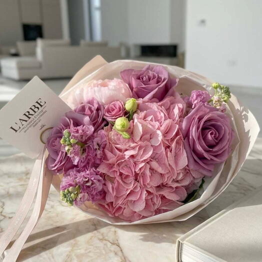 Purple flowers bouquet