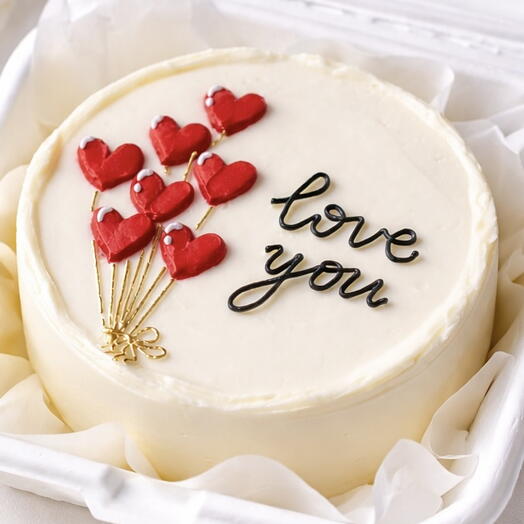 Floating Love – ‘I Love You  Red Balloon Bento Cake