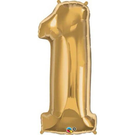 Gold Number One Helium Balloon - 5258