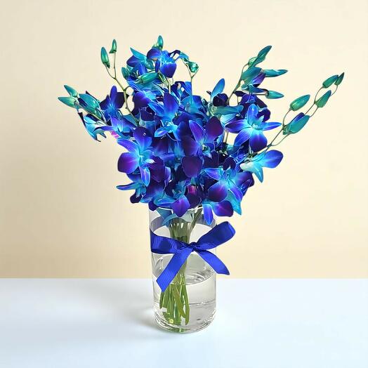 11 Blue Orchid Vase
