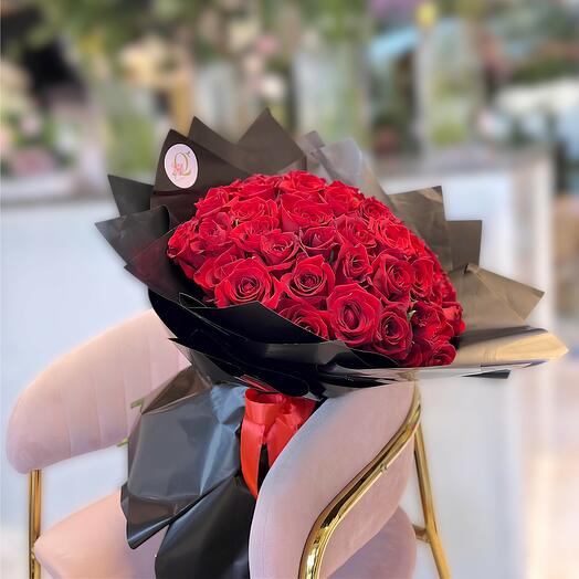 50 - 55 Red roses bouquet