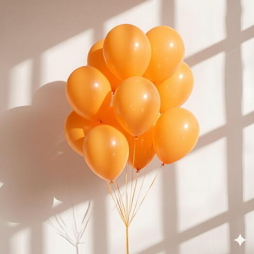Helium Orange Balloons