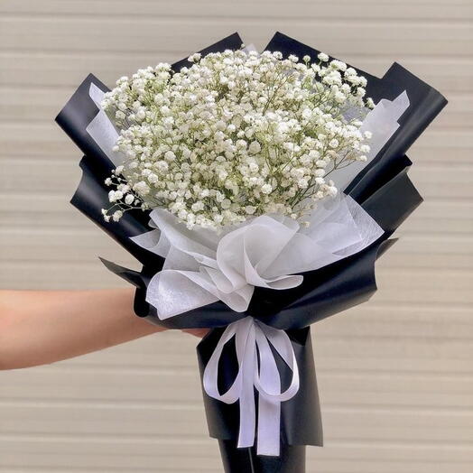 Премиальный роскошный букет из гипсофилы