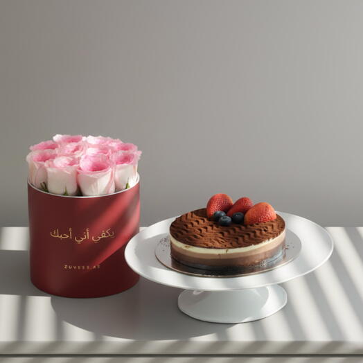 Румянец утренней любви: комбо коробки любви и торта