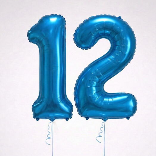 Number 12 Blue Helium Balloon 40 Inch – Large Event Balloon | Abu Dhabi