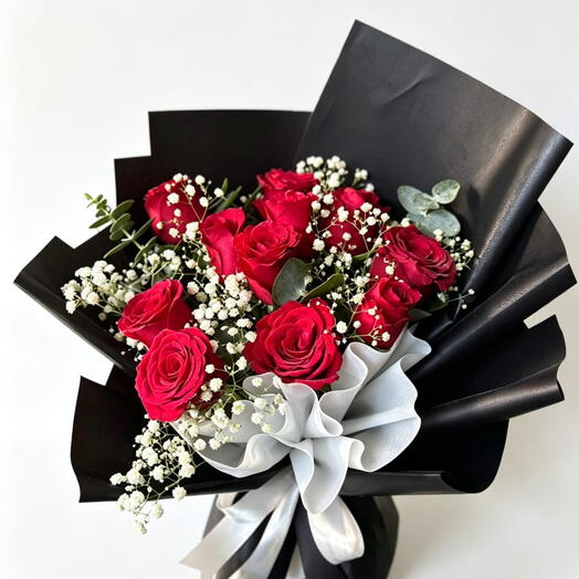 Ramo de 10 rosas rojas
