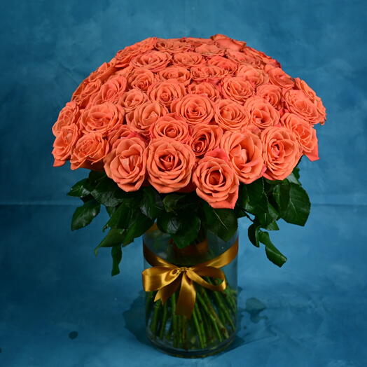 51 Orange Roses Vase-1910