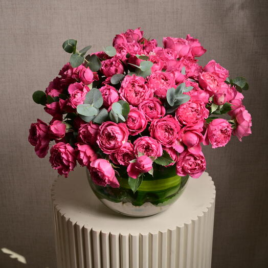 15 роз Julieta Cerise в аквариуме 6204