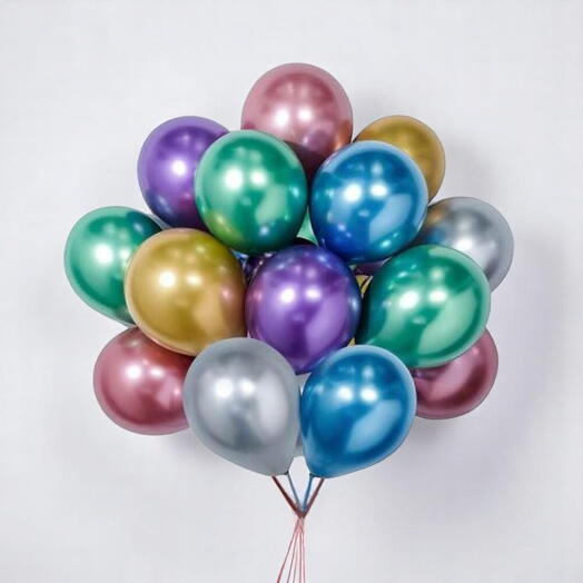 15 Metalic Balloons