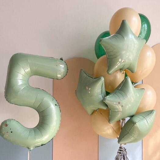 Creme Brulee Helium Balloon Set