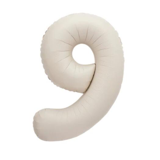 Giant Matte Nude Number 9 Balloon