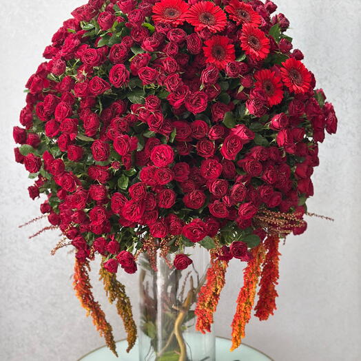 Elegant Red Rose Gerbera Bouquet