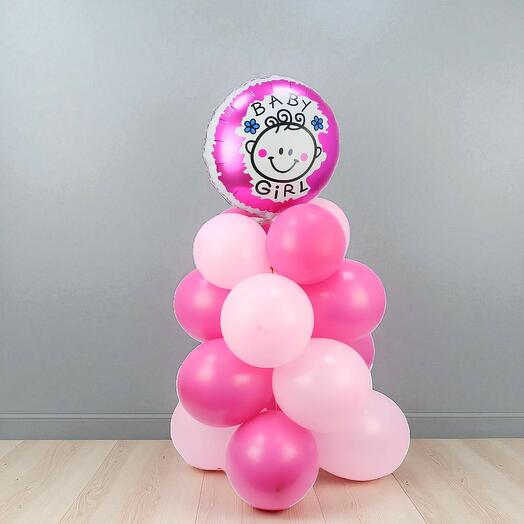 Колонна из воздушных шаров для девочки