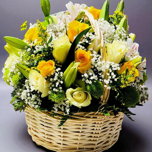 Sunshine Flowers Basket