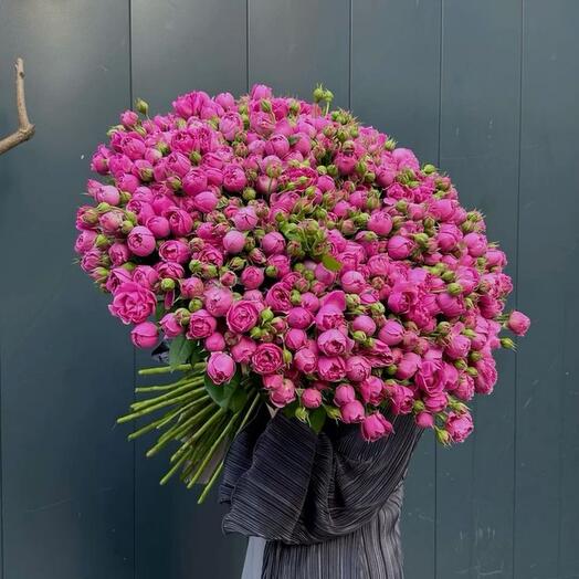 Premium baby-pink peonies 101 pcs