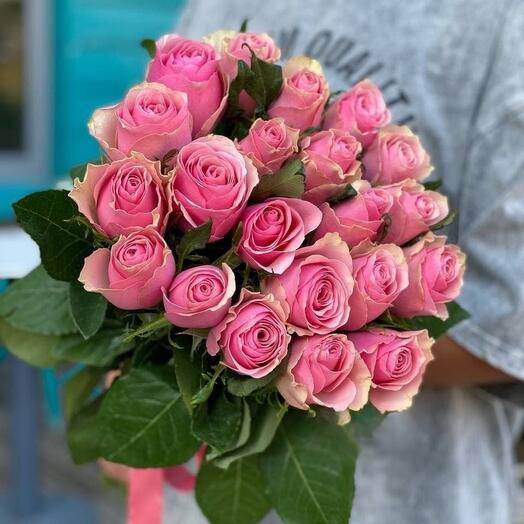 Bouquet de roses rose chaud