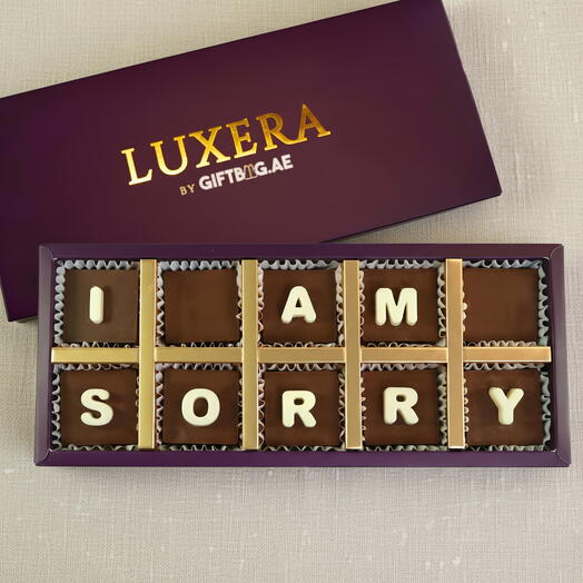 10 unidades de chocolate I Am Sorry de LUXERA