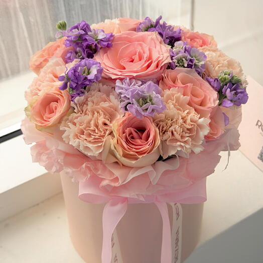 صندوق زهور ورد الخوخ