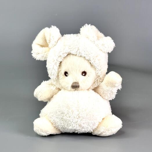 Peluche Ziggy con disfraz de ratón, blanco 15cm