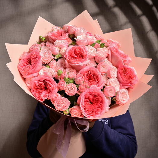 Букет роз Pink Bombastic и Expression 6351