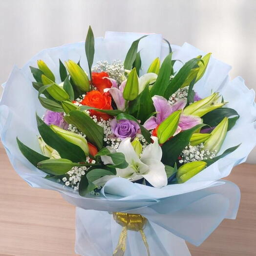 Mix blue bouquet