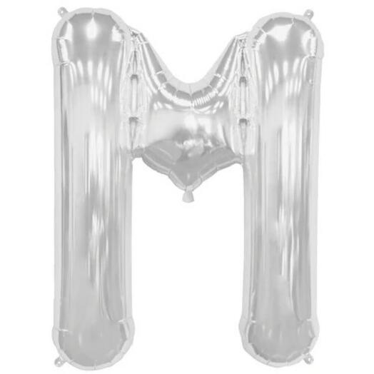 Letter M Silver Foil Balloon