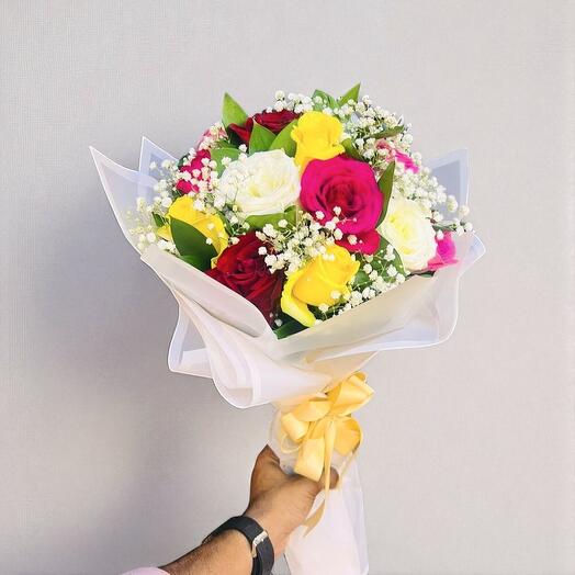 Смешанный букет роз