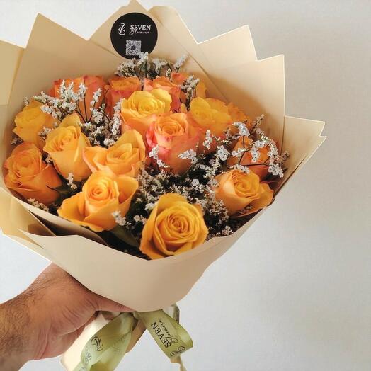 Golden Glow Rose Bouquet