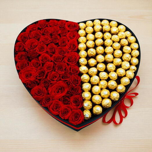 FERRERO CHOCOLATE RED ROSES IN A  BOX