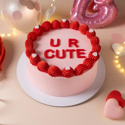 Gâteau minimaliste de la Saint-Valentin « T'es mignon » (pour 4-5 personnes)