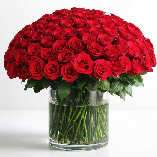 101 Red Roses Grandeur Vase