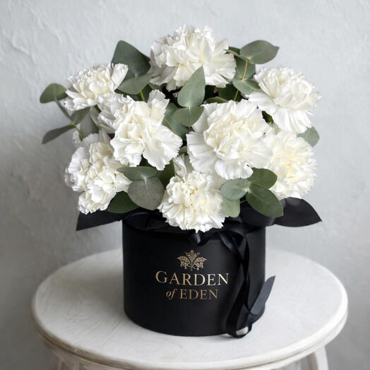 Pure Grace White Carnations Box