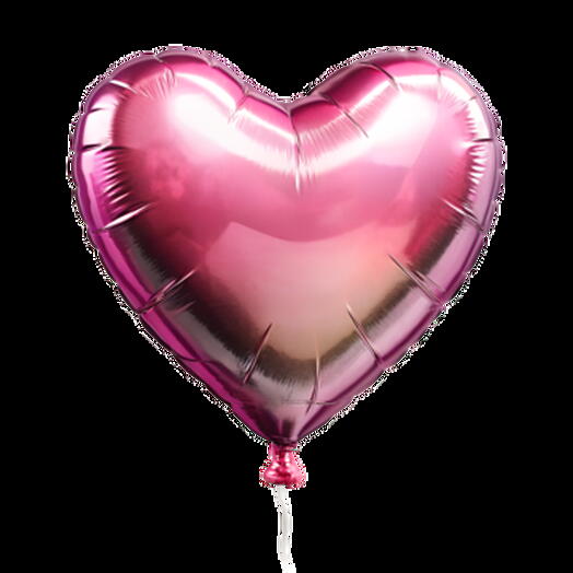بالون على شكل قلب وردي