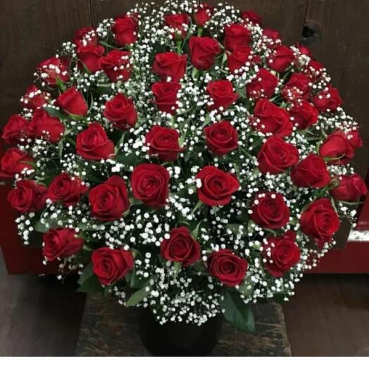 101 Red Roses Hand-Tied Bouquet -700